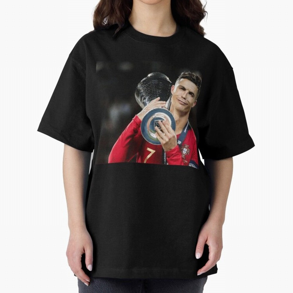 Ronaldo Oversized T-Shirt Build Global Football Passion for FIFA World Cup 2026 USA Canada Mexico, Inspired by Mbappe and Neymar, Argentina, France and Brazil, Fan Favorite Moments, National Team Passion, Big Match Drama and Soccer History; Great