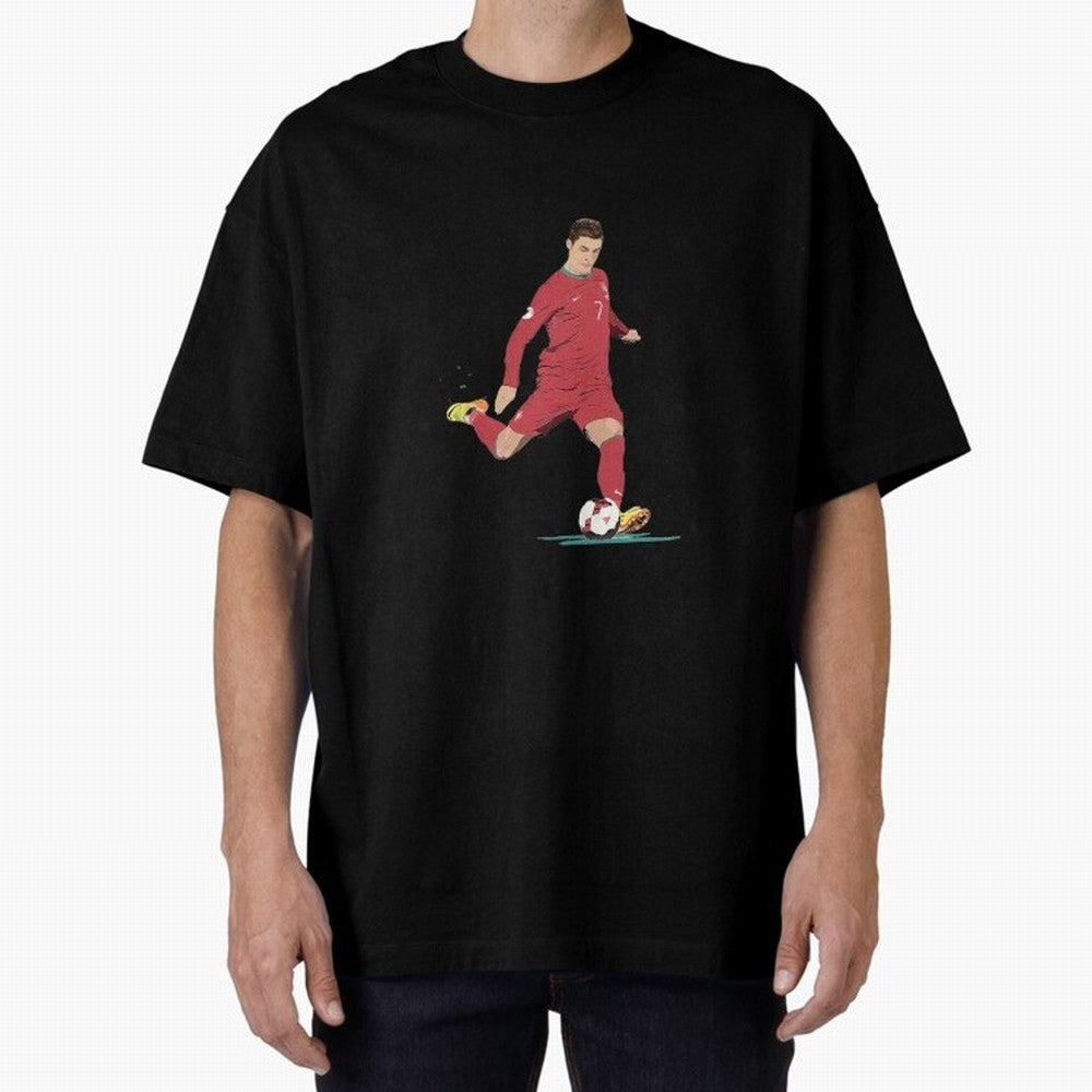 Cristiano ronaldo portugal 2022 Oversized T-Shirt Follow the Road to Global Football Passion for FIFA World Cup 2026 USA Canada Mexico, Built around CR7 and Messi, Brazil, Retro Football Energy, Iconic Rivalries, Trophy Chase Drama and Stadium