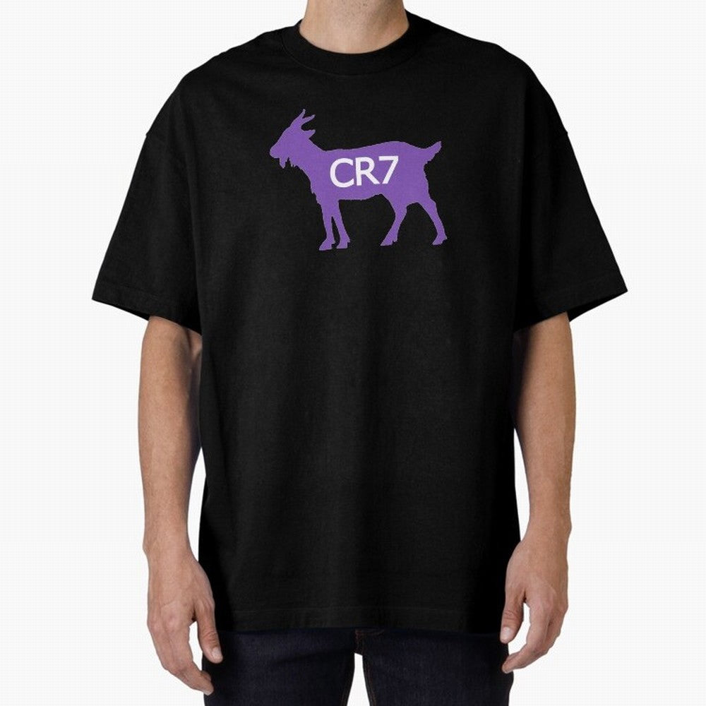 CR7 GOAT Purple Oversized T-Shirt Build FIFA World Cup 2026 Group Stage for Fans of Cristiano Ronaldo and England and Germany, Bringing Vintage Soccer Flavor, Modern Football Stars, National Flags and Final Night Emotion; Built for Supporters