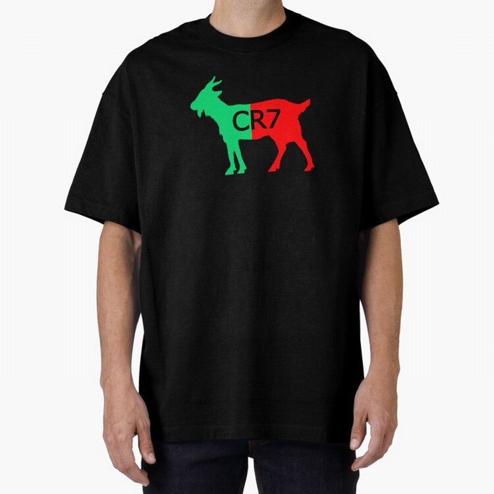 CR7 GOAT Tuga Oversized T-Shirt Celebrate Supporters United by Global Football Passion for FIFA World Cup 2026, Built around CR7 and Messi, Argentina, France and Brazil, Goal Celebration Energy, Supporter Heritage, Football Icons and Worldwide