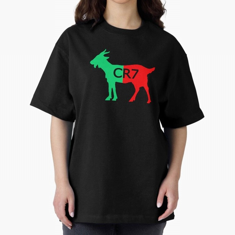 CR7 GOAT Tuga Oversized T-Shirt Celebrate Supporters United by Global Football Passion for FIFA World Cup 2026, Built around CR7 and Messi, Argentina, France and Brazil, Goal Celebration Energy, Supporter Heritage, Football Icons and Worldwide