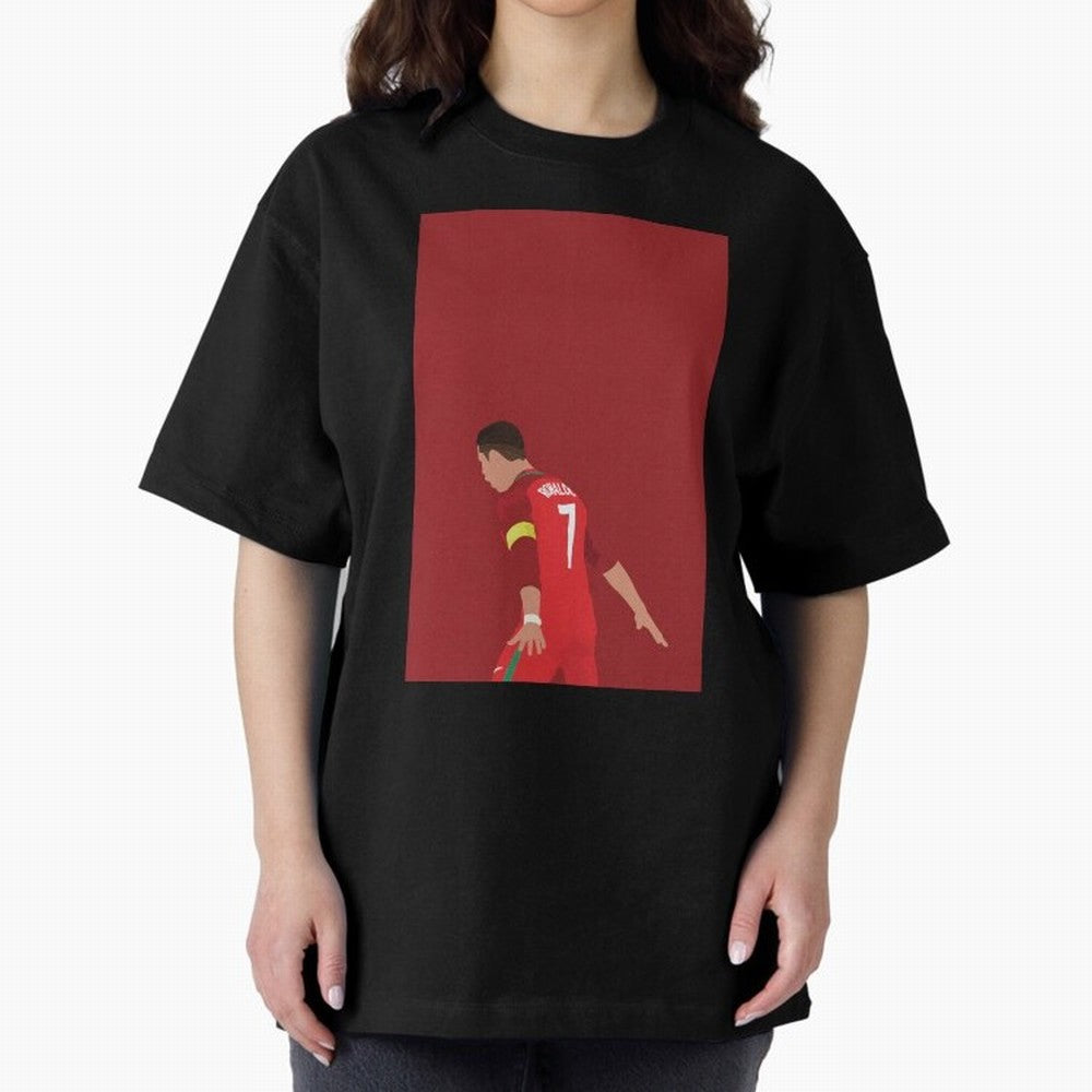 CR7 Oversized T-Shirt Treasure Match Day Hype around FIFA World Cup 2026 Group Stage, CR7 and Messi, England, Championship Spirit, Famous Goals, Roaring Crowds and International Football Unity; Ideal for Fans Who Follow Messi, Cristiano Ronaldo,