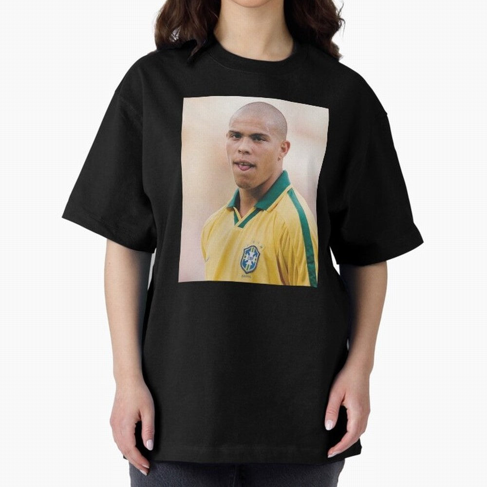 Art Ronaldo Luis Nazario de Lima Oversized T-Shirt Follow the Road to the FIFA World Cup 2026 USA Canada Mexico Journey through Messi, Neymar and Mbappe Highlights, Portugal, Spain and Germany Pride, Football Passion, Legendary Performances,