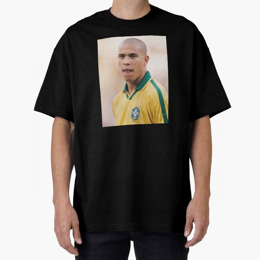Art Ronaldo Luis Nazario de Lima Oversized T-Shirt Follow the Road to the FIFA World Cup 2026 USA Canada Mexico Journey through Messi, Neymar and Mbappe Highlights, Portugal, Spain and Germany Pride, Football Passion, Legendary Performances,