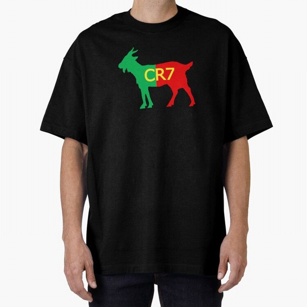 CR7 GOAT Tuga 3 Oversized T-Shirt Carry the Colors and Pride of FIFA World Cup 2026 Group Stage Spirit, Inspired by Portugal, Messi, CR7 and Mbappe, Classic Soccer Heritage, Championship Pressure, Fan Loyalty and International Pride; Made for Die