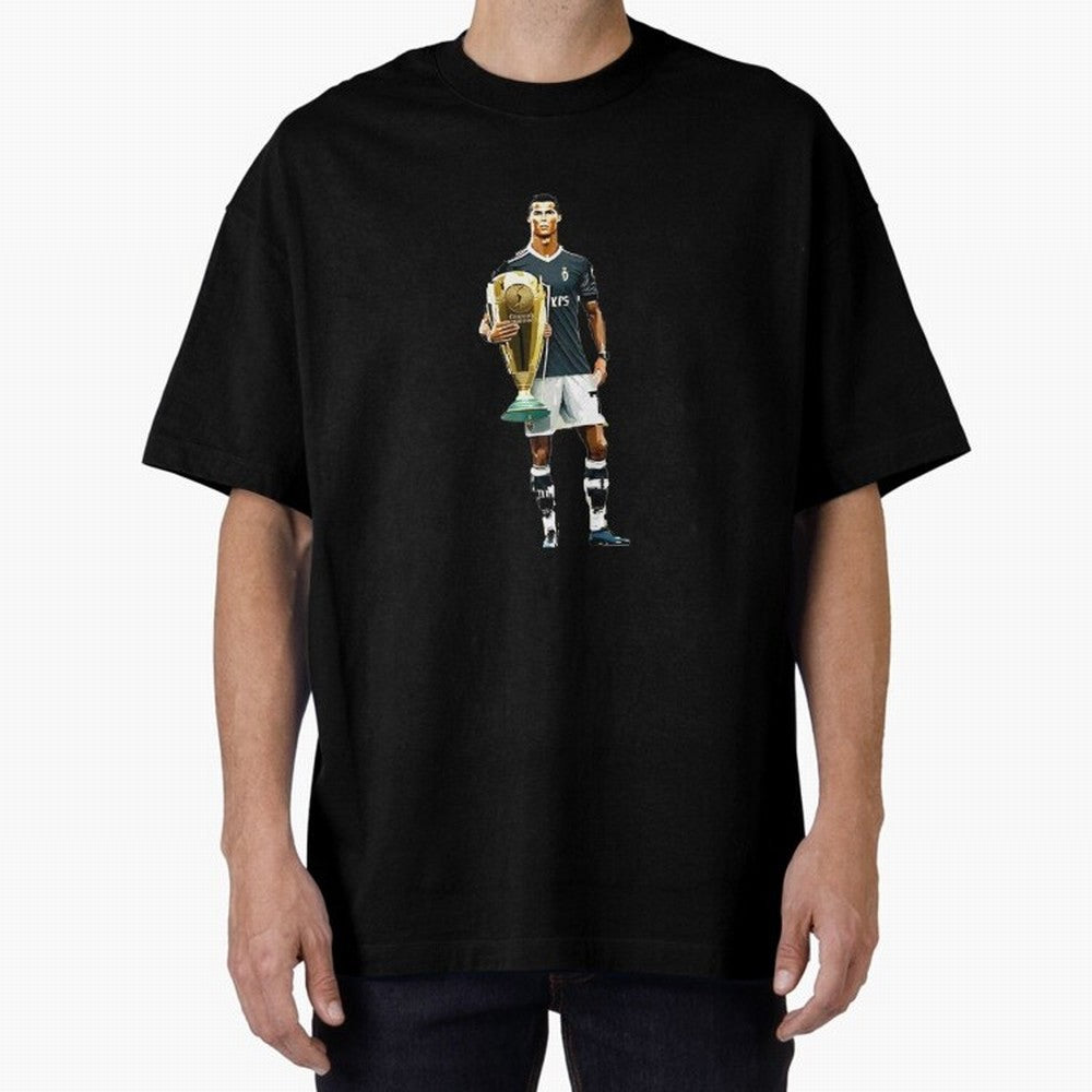 Cristiano Ronaldo CR7 Game Time Pixel Artwork Futbol Soccer Oversized T-Shirt Bring a Champion Mindset to FIFA World Cup 2026 Built around Haaland, Germany Energy, Championship Spirit, Famous Goals, Roaring Crowds and International Football Unity;
