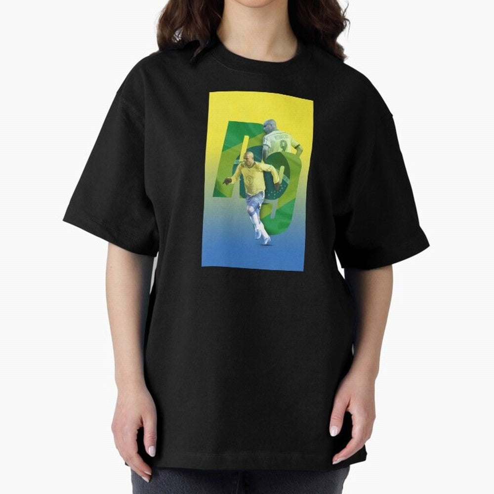Ronaldo Luis Nazario de Lima Illustration Oversized T-Shirt Honor Champions and Dreams in the FIFA World Cup 2026 USA Canada Mexico Journey through Messi and Cristiano Ronaldo Highlights, Spain and Netherlands Pride, Champion Mindset, Group Stage