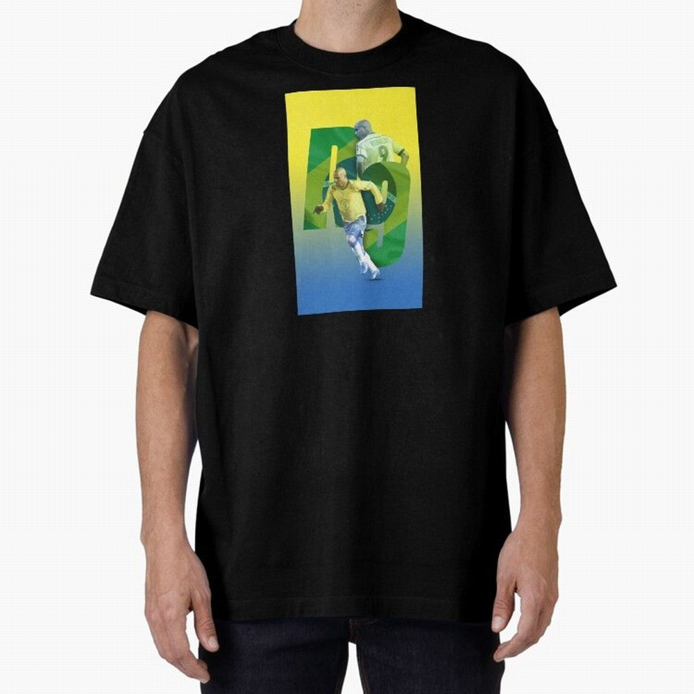 Ronaldo Luis Nazario de Lima Illustration Oversized T-Shirt Honor Champions and Dreams in the FIFA World Cup 2026 USA Canada Mexico Journey through Messi and Cristiano Ronaldo Highlights, Spain and Netherlands Pride, Champion Mindset, Group Stage