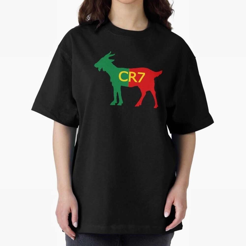 CR7 GOAT Tuga 2 Oversized T-Shirt Enjoy FIFA World Cup 2026 Group Stage Celebrating CR7, England, France and Netherlands Energy, Global Supporter Spirit, Legendary Goals, National Colors and Tournament Celebration; Perfect for Fans, Collectors,