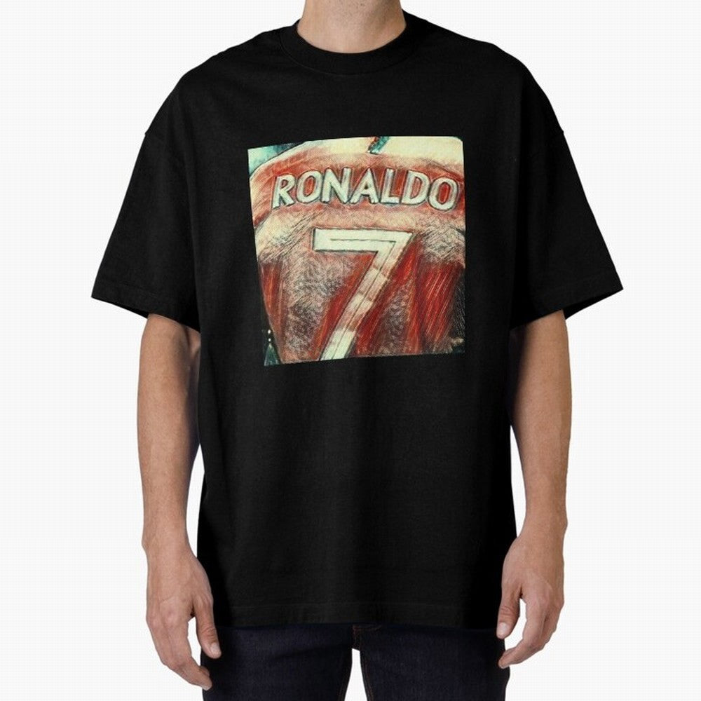 CR7 Oversized T-Shirt Celebrate Classic Football Spirit in FIFA World Cup 2026 USA Canada Mexico for Fans of Haaland and England, Bringing Football Festival Excitement, Trophy Ambitions, Country Rivalries and Star Player Buzz; Great for Watch