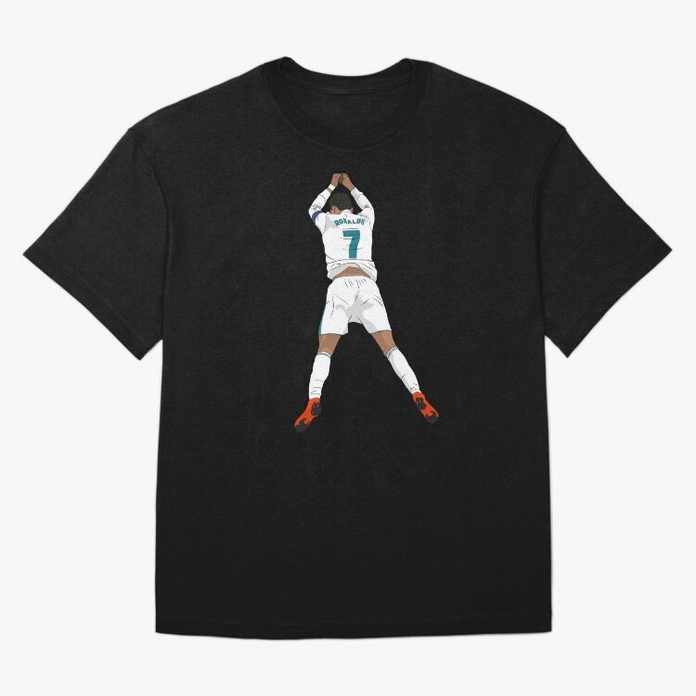 Cristiano Ronaldo Iconic Celebration Oversized T-Shirt Celebrate the Road through FIFA World Cup 2026 USA Canada Mexico Capturing Cristiano Ronaldo, Haaland and CR7, Argentina and Brazil Energy, Football Festival Excitement, Trophy Ambitions,
