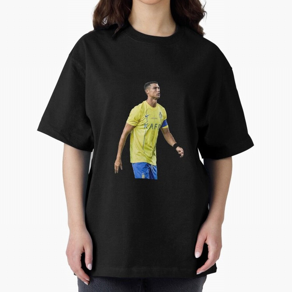 Ronaldo Al Nassar Oversized T-Shirt Represent the FIFA World Cup 2026 Journey through Neymar, Haaland and Cristiano Ronaldo Highlights, Germany Pride, Match Day Excitement, Supporter Culture, Golden Goals and Global Football Passion; Perfect for