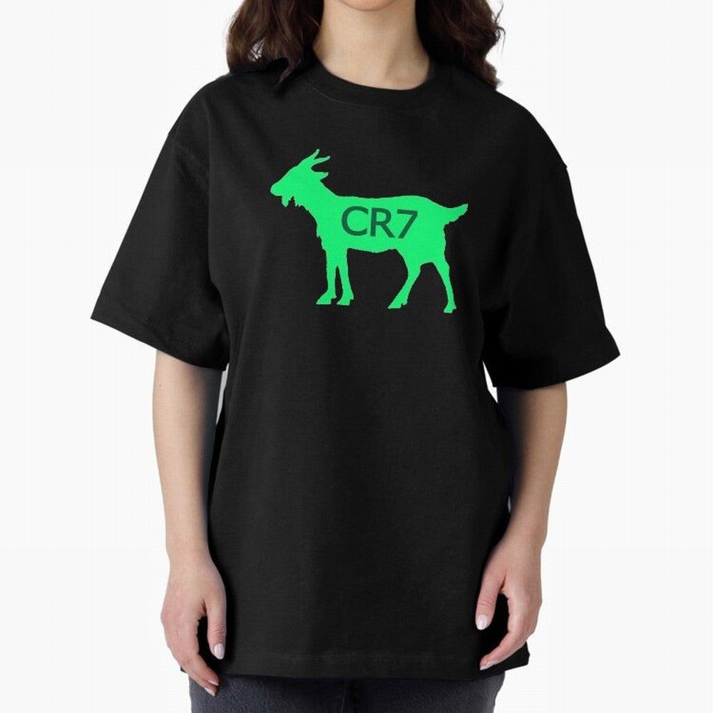 CR7 GOAT Saudi Arabia Green Oversized T-Shirt Bring Trophy Dreams to FIFA World Cup 2026 USA Canada Mexico for Fans of Messi and Cristiano Ronaldo and France, Bringing Global Supporter Spirit, Legendary Goals, National Colors and Tournament