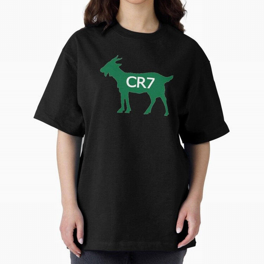 CR7 GOAT Saudi Arabia Oversized T-Shirt Celebrate Global Passion for Match Day Hype around FIFA World Cup 2026, CR7, Brazil, Goal Celebration Energy, Supporter Heritage, Football Icons and Worldwide Tournament Joy; Made for Die Hard Supporters,
