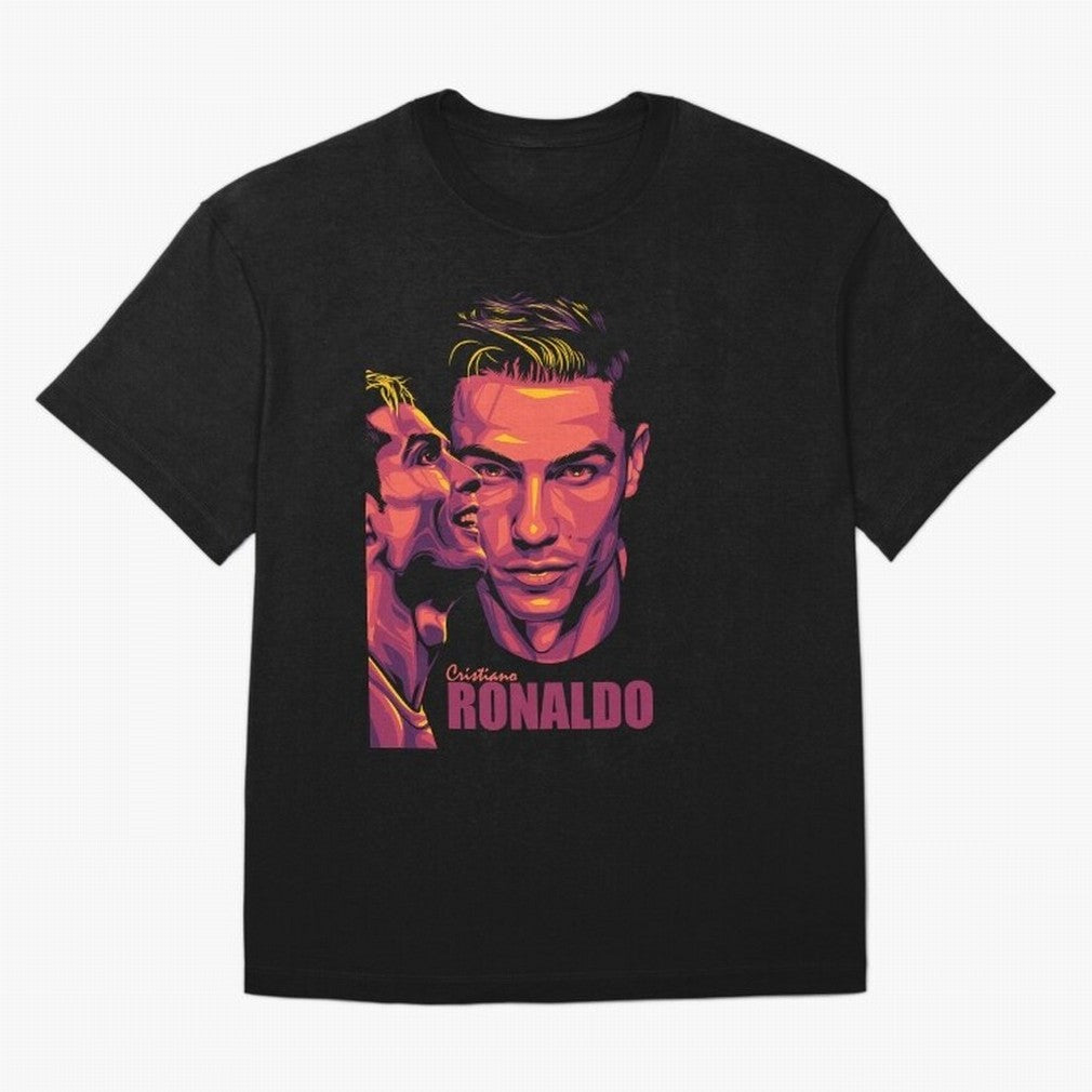 Cristiano Ronaldo Glow in the Dark Oversized T-Shirt Celebrate Rivalries and Pride in FIFA World Cup 2026 Connected to Mbappe and Neymar, Spain and Netherlands Energy, Game Day Rituals, Football Legends, Country Pride and the Road to the Final;