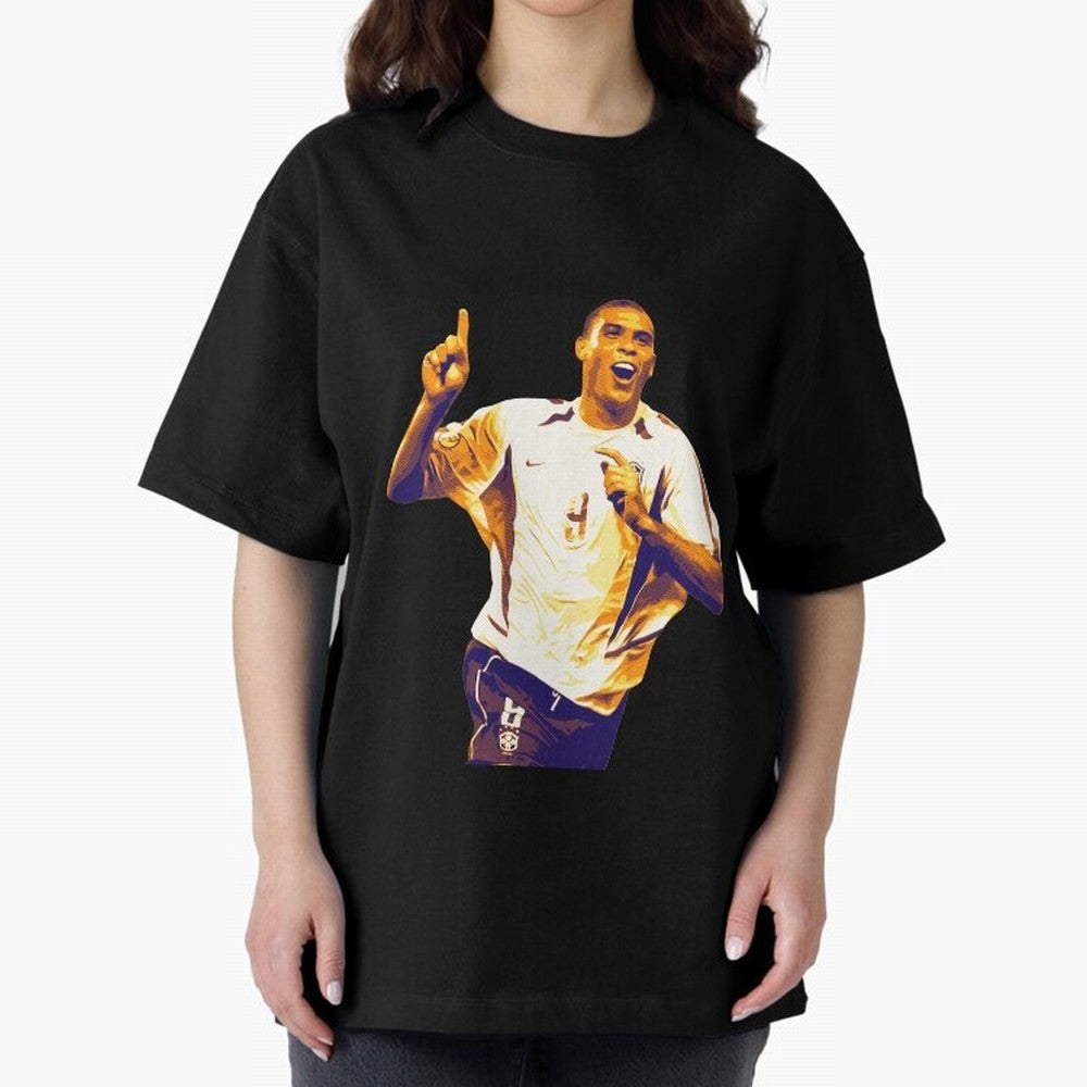 Ronaldo Naz¨¢rio brazil team Oversized T-Shirt Turn Up for FIFA World Cup 2026 USA Canada Mexico Driven by Messi and Cristiano Ronaldo, Portugal, Spain and Germany Energy, Championship Spirit, Famous Goals, Roaring Crowds and International Football