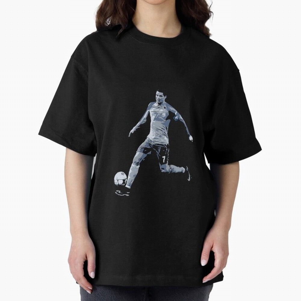 Soccer Football Art, Cristiano Ronaldo Oversized T-Shirt Celebrate Football Heritage in the FIFA World Cup 2026 Journey through Neymar Highlights, Portugal Pride, Stadium Memories, Football Loyalty, International Chants and Championship Tradition;