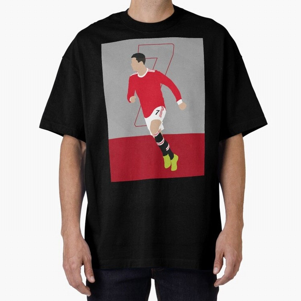 Cristiano Ronaldo 2021/22 Illustration Oversized T-Shirt Relive Legendary Nights from FIFA World Cup 2026 USA Canada Mexico Highlighting Haaland and Mbappe, Spain and Netherlands Energy, Football Passion, Legendary Performances, Festival Vibes and