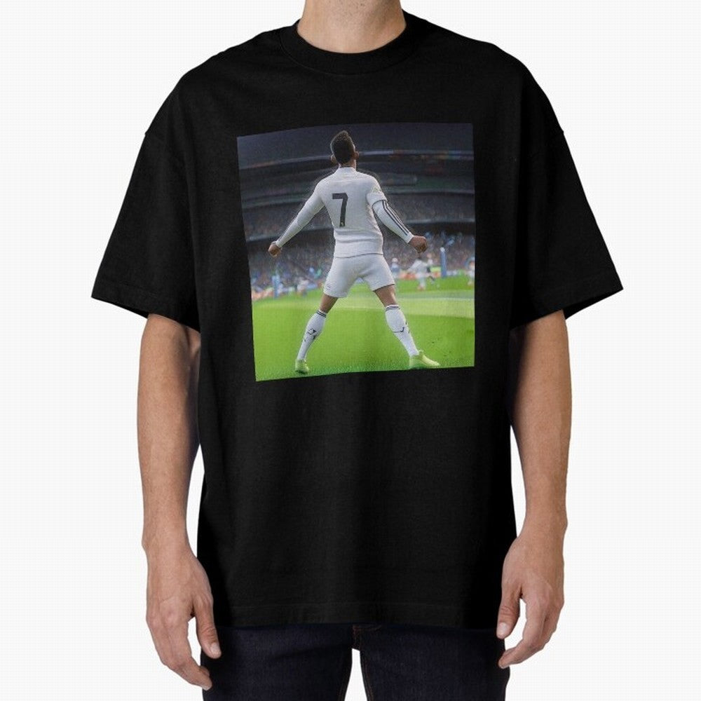 Ronaldo caricature Oversized T-Shirt Cheer for Match Day Hype around FIFA World Cup 2026, Haaland and Mbappe, Argentina and Brazil, Game Day Rituals, Football Legends, Country Pride and the Road to the Final; Perfect for People Who Love Argentina,