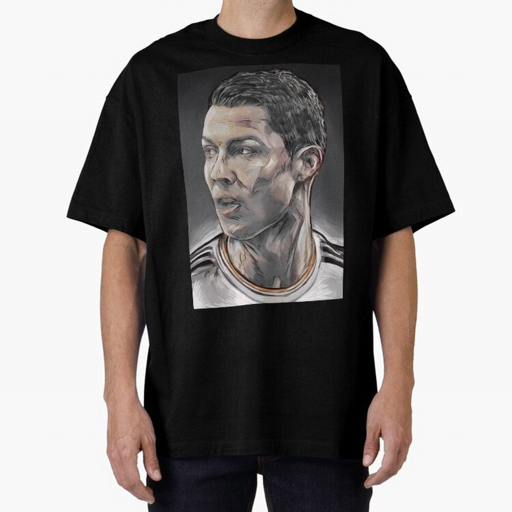 Cristiano Ronaldo Oversized T-Shirt Turn Up for the FIFA World Cup 2026 Journey through Mbappe Highlights, Argentina and Brazil Pride, Vintage Soccer Flavor, Modern Football Stars, National Flags and Final Night Emotion; Great for Watch Parties,
