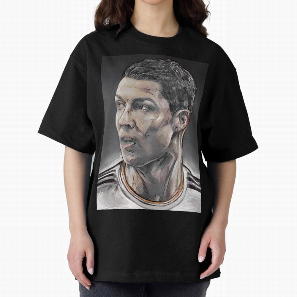Cristiano Ronaldo Oversized T-Shirt Turn Up for the FIFA World Cup 2026 Journey through Mbappe Highlights, Argentina and Brazil Pride, Vintage Soccer Flavor, Modern Football Stars, National Flags and Final Night Emotion; Great for Watch Parties,