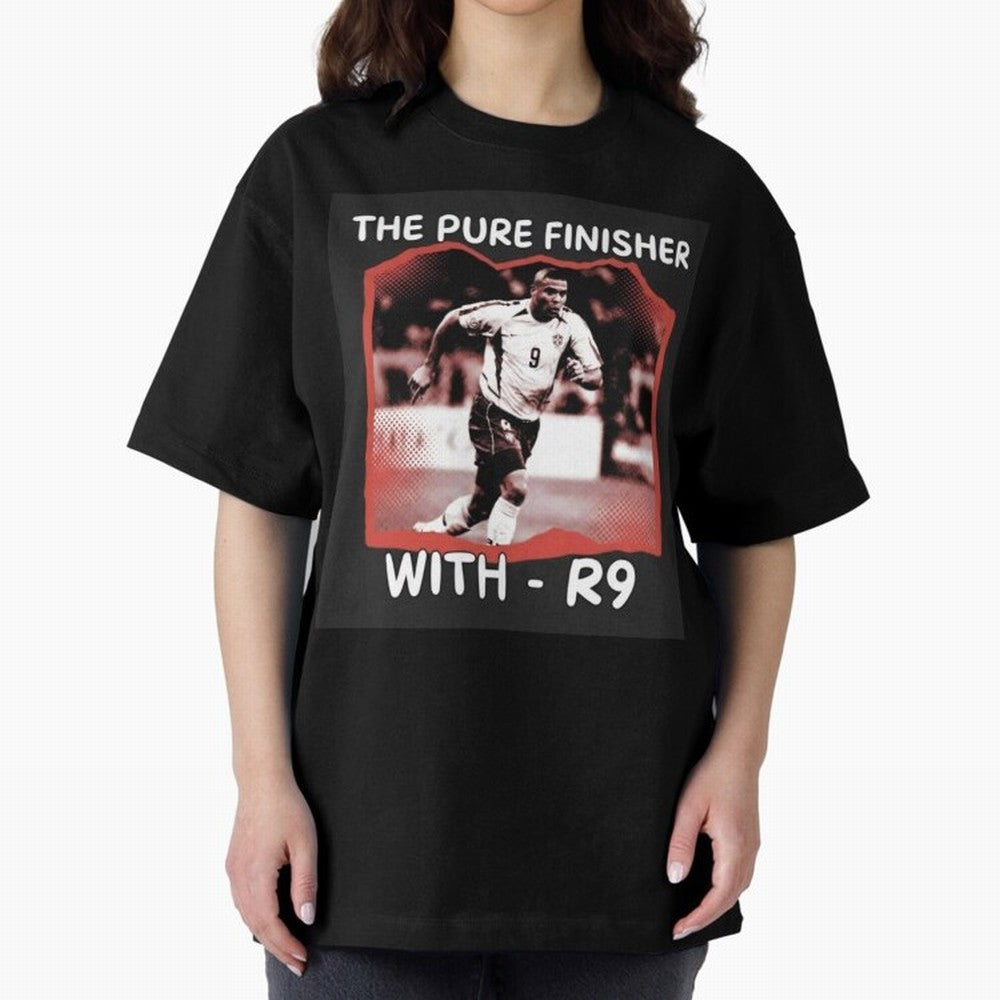 Ronaldo R9 The Pure Finisher Vintage Oversized T-Shirt Show Fan Pride Across Global Football Passion for FIFA World Cup 2026 Group Stage, Centered on Mbappe, England and Germany, Goal Celebration Energy, Supporter Heritage, Football Icons and