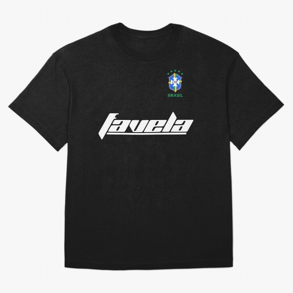 Brasil CBF WorldCup Favela Oversized T-Shirt Feel the Trophy Chase of FIFA World Cup 2026 Spirit, Featuring England, France and Netherlands, Cristiano Ronaldo, Haaland and CR7, Sports Nostalgia, International Competition, Famous Players and