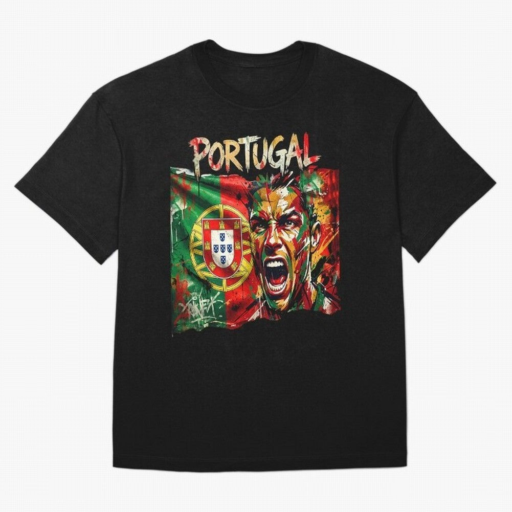 PORTUGAL FOOTBALL TEAM Oversized T-Shirt Remember Iconic Moments from FIFA World Cup 2026 USA Canada Mexico for Fans of Mbappe and Neymar and Netherlands, Bringing Retro Football Energy, Iconic Rivalries, Trophy Chase Drama and Stadium Atmosphere;