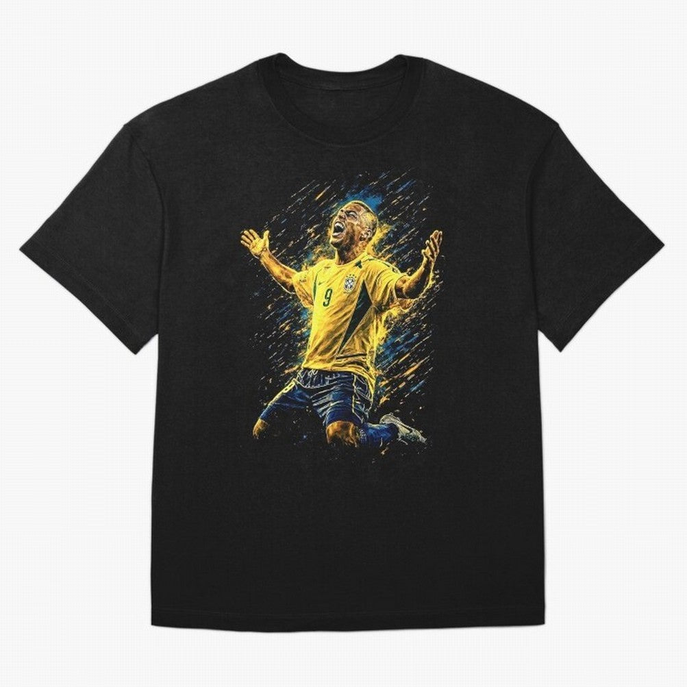 R9 Ronaldo Football Legend Oversized T-Shirt Show Up for the Glory of FIFA World Cup 2026 Spirit, Centered on Brazil, Portugal and Argentina, Messi, CR7 and Mbappe, Football Festival Excitement, Trophy Ambitions, Country Rivalries and Star Player