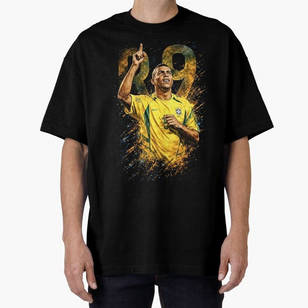 R9 Ronaldo Football Legend Oversized T-Shirt Celebrate Match Day Hype around FIFA World Cup 2026 Group Stage, Mbappe and Neymar, Portugal, Stadium Chants, National Pride, Trophy Dreams and Unforgettable Football Memories; Ideal for Passionate Fans