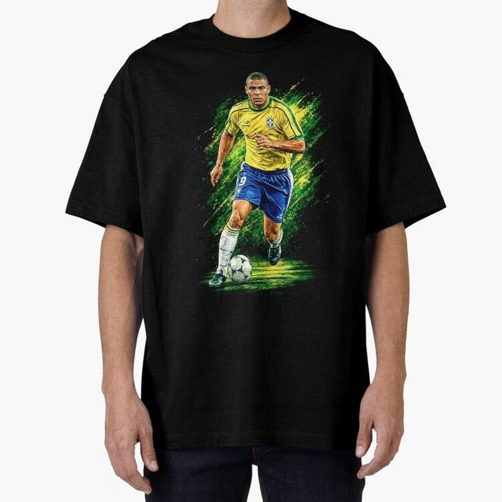 R9 Ronaldo Football Legend Oversized T-Shirt Bring a Vintage Feel to the FIFA World Cup 2026 USA Canada Mexico Journey through Mbappe Highlights, France Pride, Fan Favorite Moments, National Team Passion, Big Match Drama and Soccer History; Great