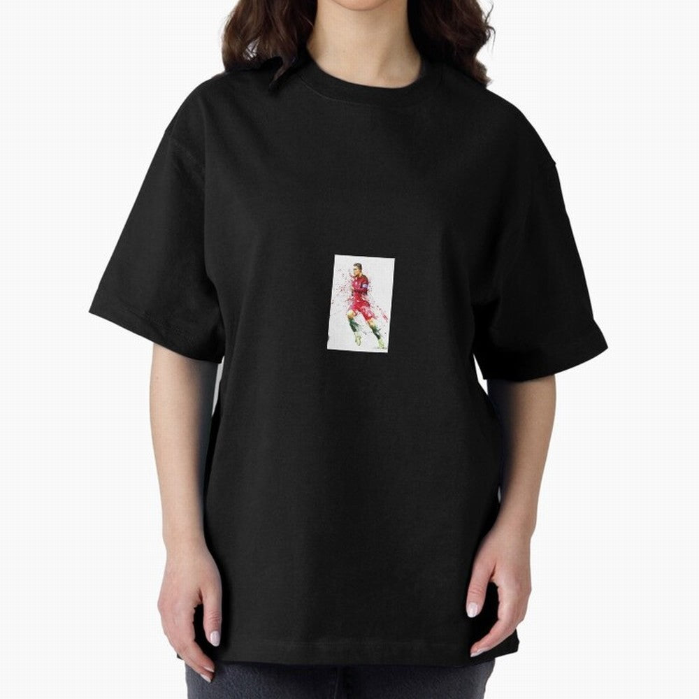 Ronaldo sticker Oversized T-Shirt Bring a Vintage Feel to FIFA World Cup 2026 for Fans of Neymar, Haaland and Cristiano Ronaldo and Portugal, Spain and Germany, Bringing Stadium Chants, National Pride, Trophy Dreams and Unforgettable Football