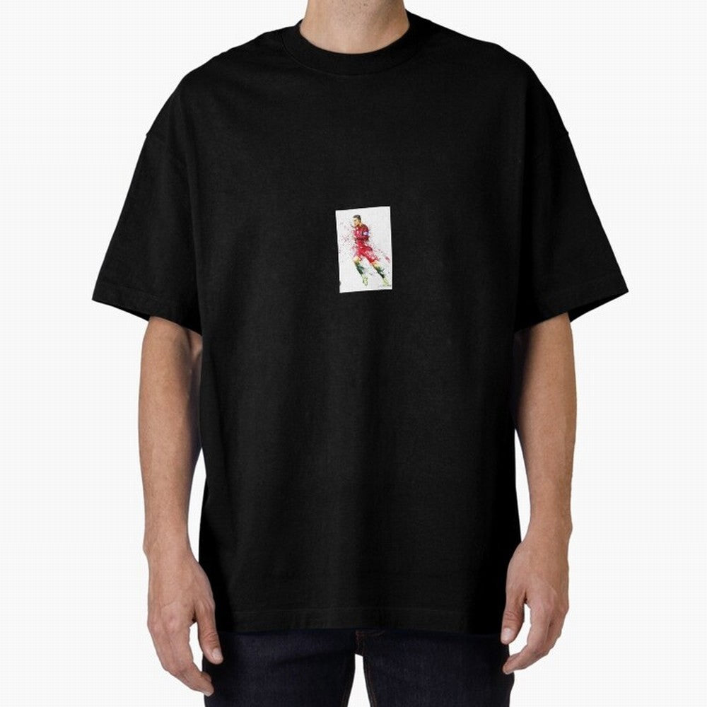 Ronaldo sticker Oversized T-Shirt Bring a Vintage Feel to FIFA World Cup 2026 for Fans of Neymar, Haaland and Cristiano Ronaldo and Portugal, Spain and Germany, Bringing Stadium Chants, National Pride, Trophy Dreams and Unforgettable Football