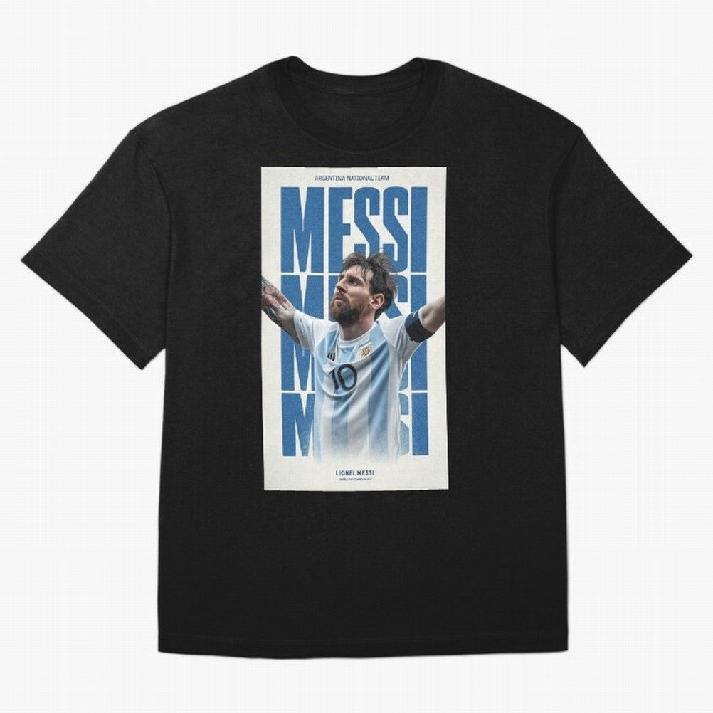 Messi Champion Graphic Oversized T-Shirt Bring Retro Soccer Energy to FIFA World Cup 2026 Spirit, Highlighting Spain, CR7, Stadium Chants, National Pride, Trophy Dreams and Unforgettable Football Memories; Made for Collectors Who Enjoy Iconic