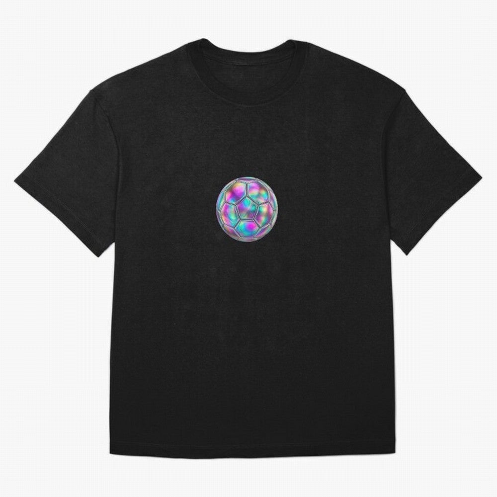 Soccer ball holographic sticker Oversized T-Shirt Make the Season About Global Football Passion for FIFA World Cup 2026 Group Stage, with Cristiano Ronaldo, Haaland and CR7, Argentina and Brazil, Global Supporter Spirit, Legendary Goals, National