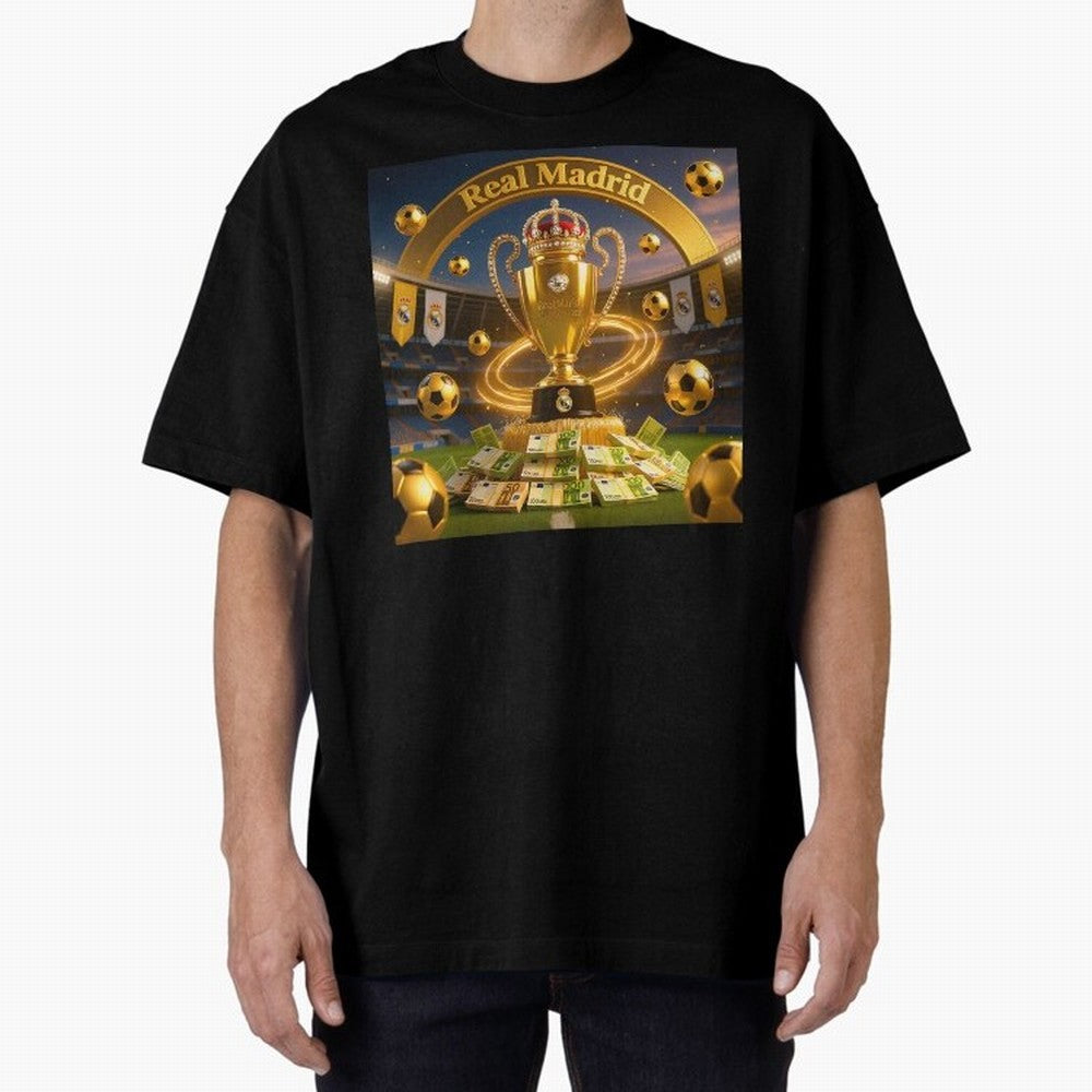 The Wealth of Real Madrid Oversized T-Shirt Carry the Colors and Pride of FIFA World Cup 2026 USA Canada Mexico Spirit, Inspired by Brazil, Portugal and Argentina, Mbappe, Soccer Culture, Superstar Moments, National Team Dreams and Competitive