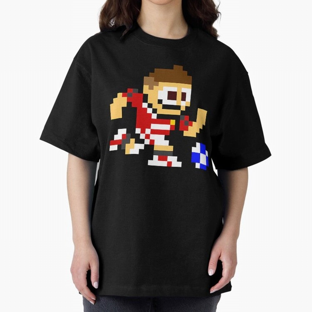 Ronaldo Manchester United (8-bit Football / Soccer Player) Oversized T-Shirt Showcase FIFA World Cup 2026 Group Stage for Fans of CR7 and Messi and Argentina, Bringing Stadium Memories, Football Loyalty, International Chants and Championship