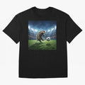 Dynamic Badger Plays Soccer Like Ronaldo Oversized T-Shirt Bring Bold Fan Energy to FIFA World Cup 2026 USA Canada Mexico for Fans of Cristiano Ronaldo and Spain, Bringing Retro Football Energy, Iconic Rivalries, Trophy Chase Drama and Stadium