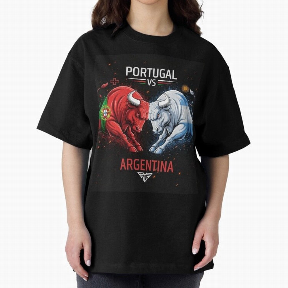 Messi vs Ronaldo Oversized T-Shirt Celebrate Global Passion for FIFA World Cup 2026 USA Canada Mexico Inspired by Mbappe and Neymar, France Energy, Supporter Pride, Iconic Celebrations, Legendary Names and Global Match Day Energy; Created for Match