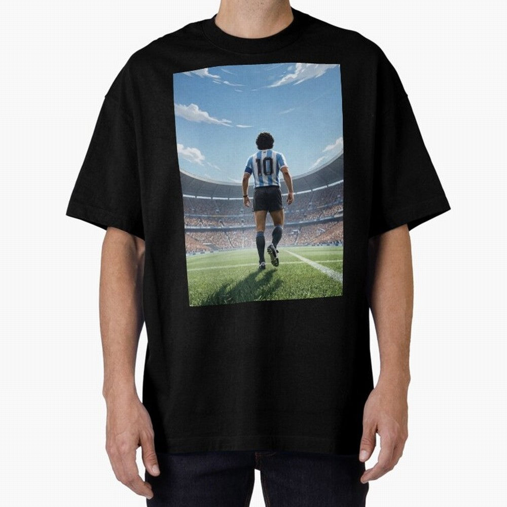 Diego Maradona Oversized T-Shirt Celebrate National Team Dreams in FIFA World Cup 2026 Group Stage Spirit, Made for Portugal, Spain and Germany, Messi and Cristiano Ronaldo, Championship Spirit, Famous Goals, Roaring Crowds and International