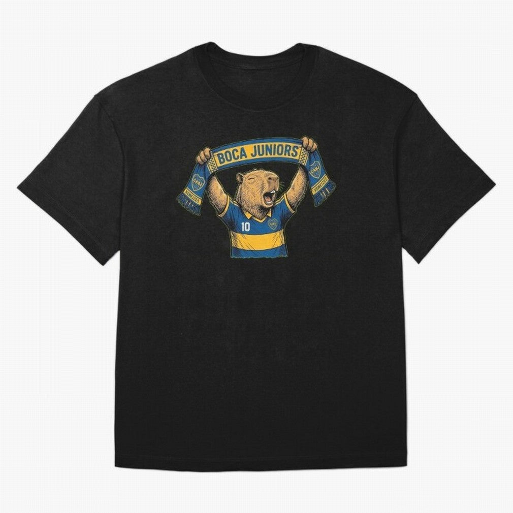 Capybara Boca Juniors Fan ¨C Funny Soccer Sticker Oversized T-Shirt Show Your Tournament Heart for FIFA World Cup 2026 USA Canada Mexico Spirit, Highlighting Argentina and Brazil, Neymar, Goal Celebration Energy, Supporter Heritage, Football Icons
