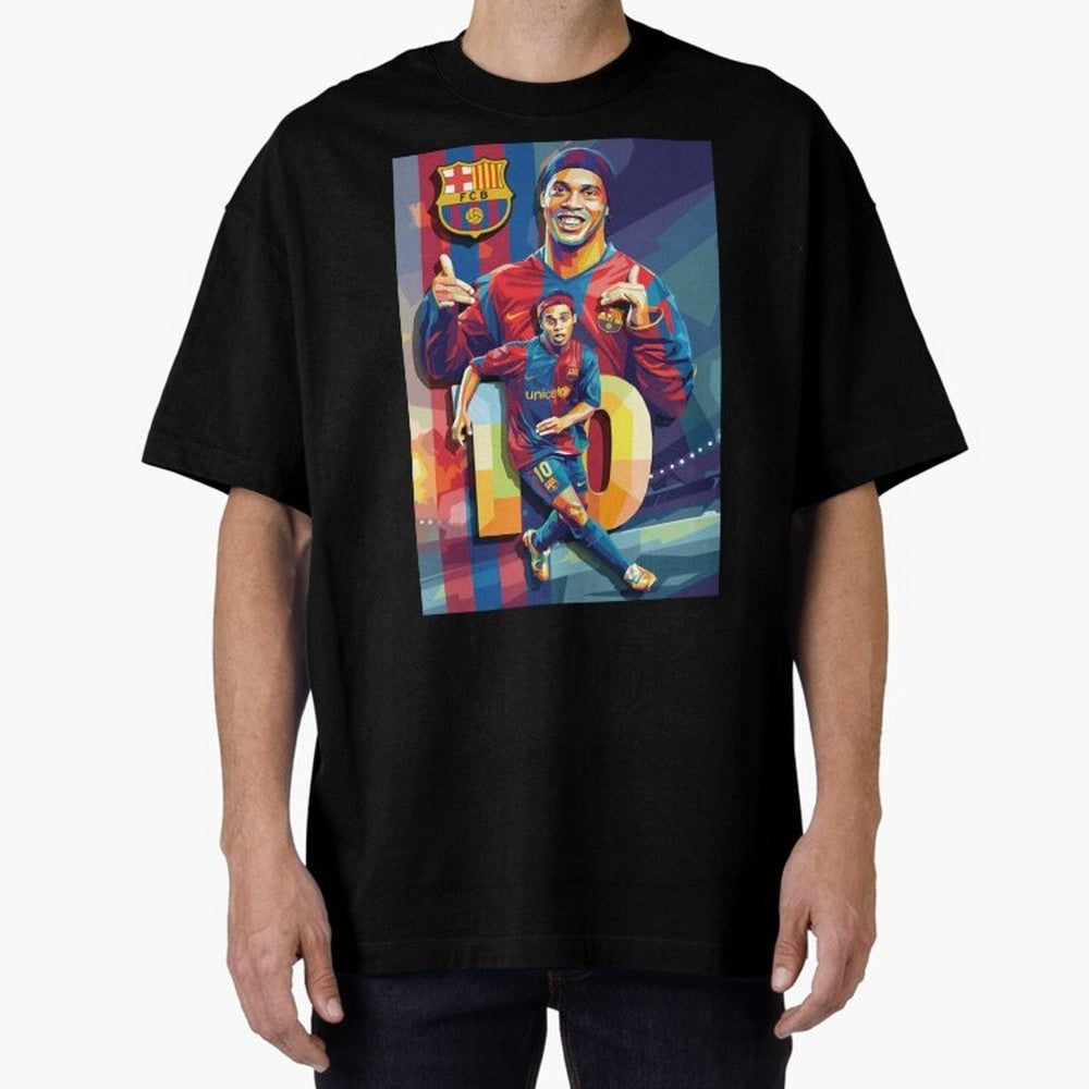Ronaldinho Oversized T-Shirt Bring Champion Energy into FIFA World Cup 2026 Group Stage Spirit, Celebrating England, CR7 and Messi, Match Day Excitement, Supporter Culture, Golden Goals and Global Football Passion; Perfect for Fans, Collectors,