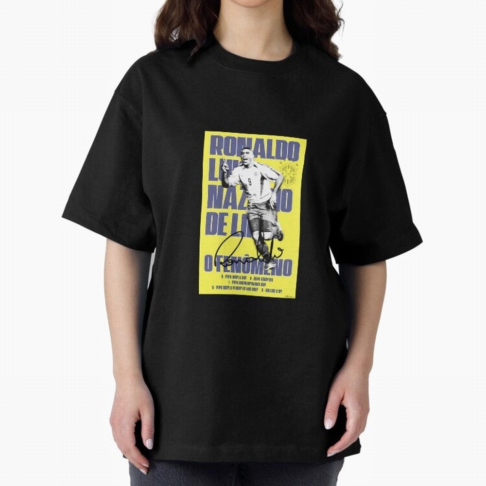 R9 Ronaldo Nazario Oversized T-Shirt Remember FIFA World Cup 2026 USA Canada Mexico Spirit, Filled with France and Portugal, Haaland, Classic Soccer Heritage, Championship Pressure, Fan Loyalty and International Pride; Great for Watch Parties,