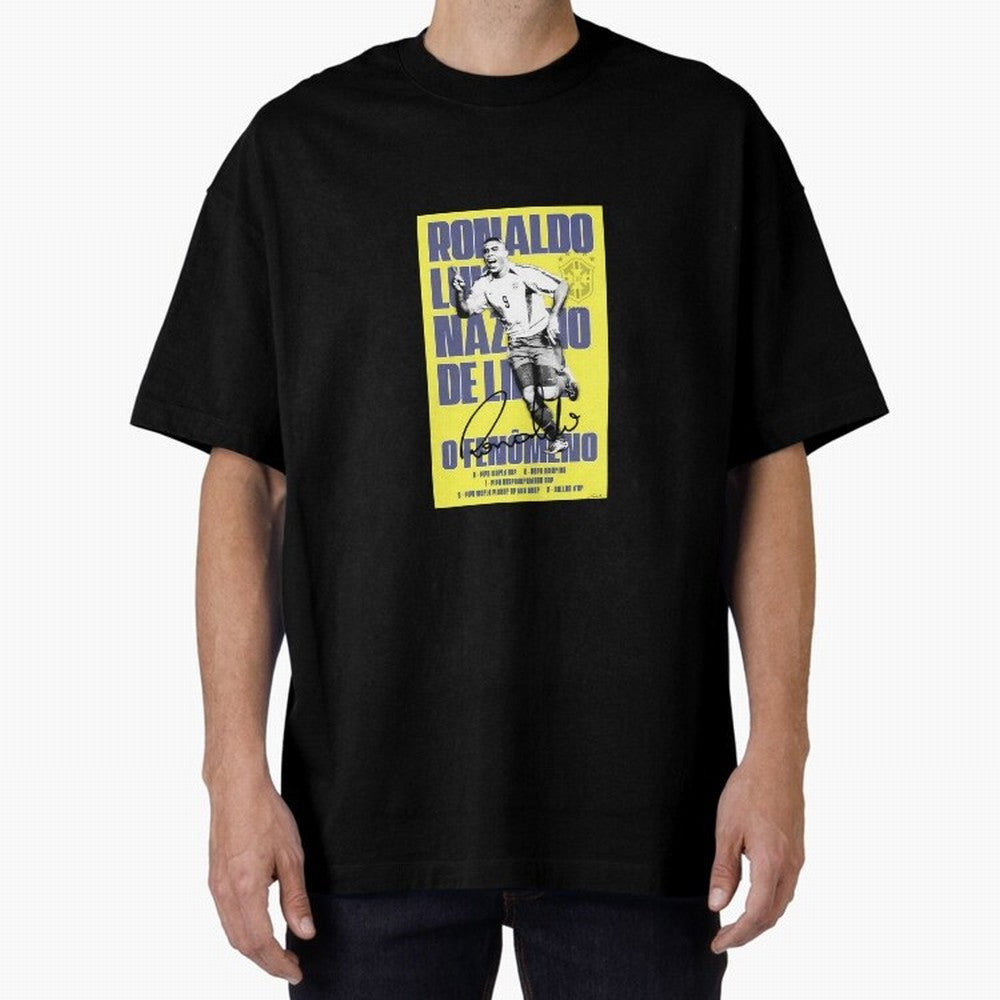 R9 Ronaldo Nazario Oversized T-Shirt Remember FIFA World Cup 2026 USA Canada Mexico Spirit, Filled with France and Portugal, Haaland, Classic Soccer Heritage, Championship Pressure, Fan Loyalty and International Pride; Great for Watch Parties,