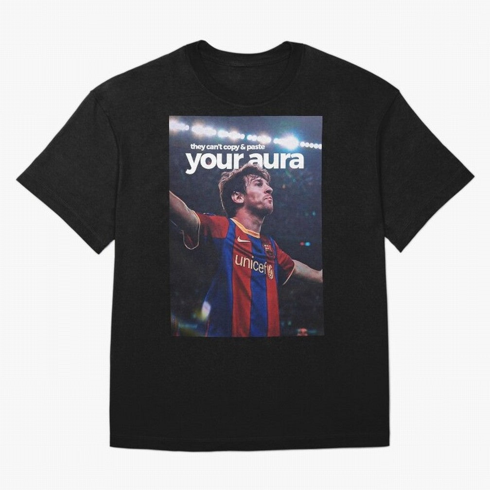 Lionel Messi - They can't copy & paste your aura Oversized T-Shirt Bring Champion Energy into the FIFA World Cup 2026 Group Stage Journey through Cristiano Ronaldo Highlights, Argentina Pride, Soccer Culture, Superstar Moments, National Team Dreams