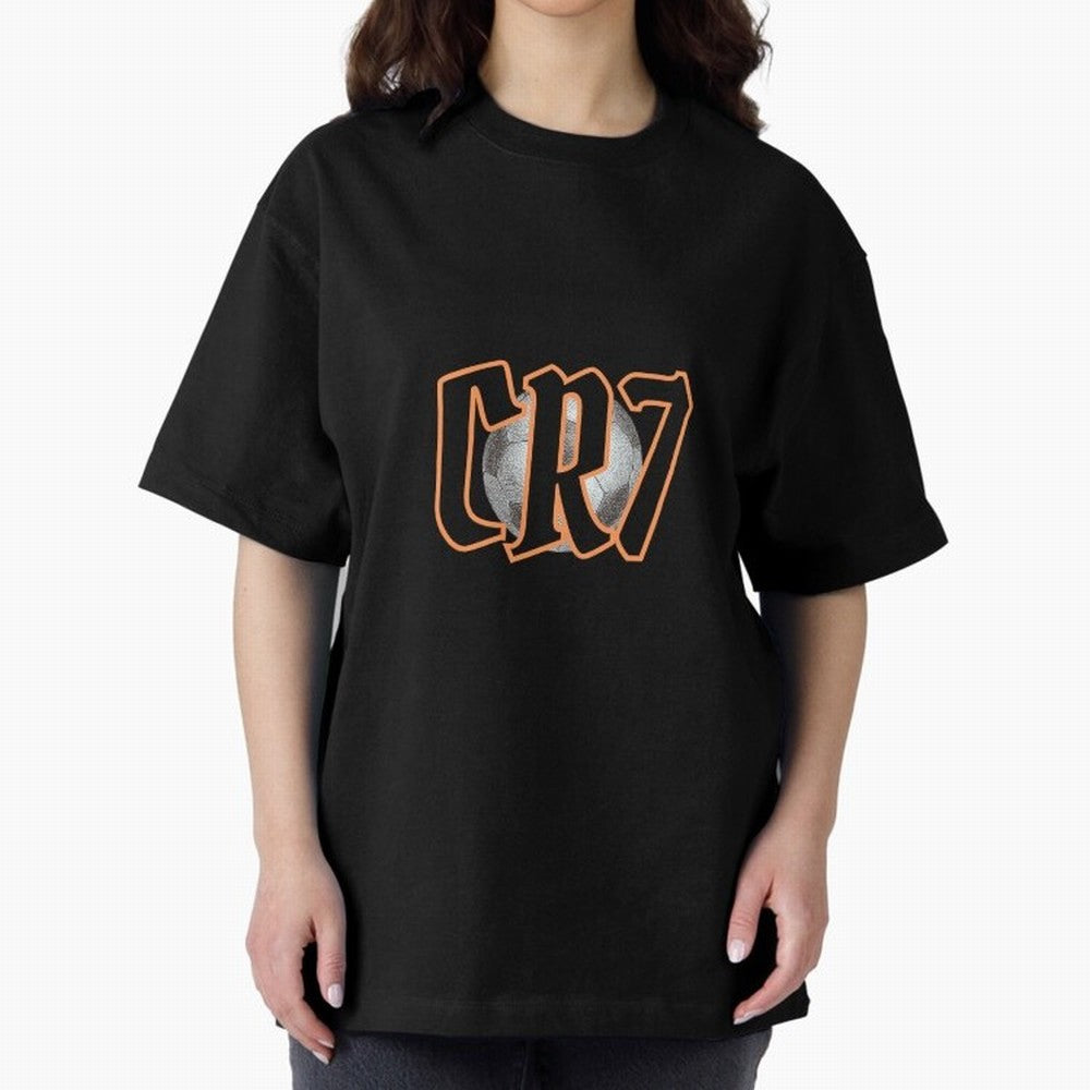 CR7 BLACK Oversized T-Shirt Feel the Roar of Match Day Hype around FIFA World Cup 2026 USA Canada Mexico, Cristiano Ronaldo, Haaland and CR7, Germany, Football Passion, Legendary Performances, Festival Vibes and Supporter Community; Great for Watch
