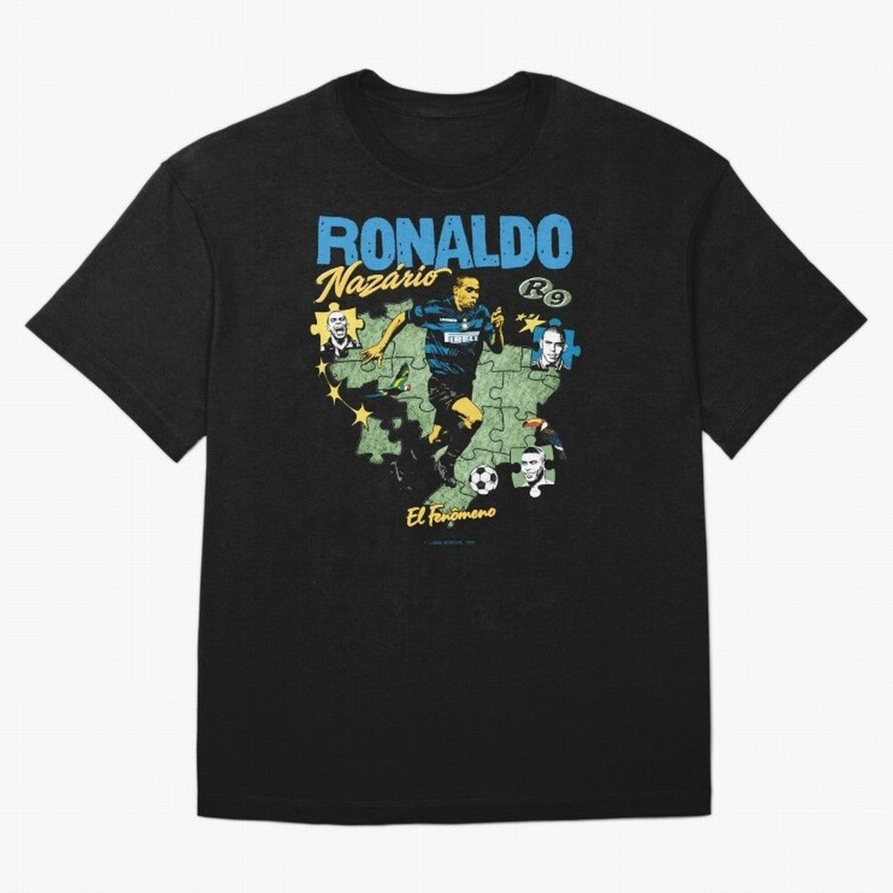 R9 Ronaldo Nazario Retro Brazil Soccer Oversized T-Shirt Relive the Noise and Pride of FIFA World Cup 2026 USA Canada Mexico Made for CR7, France Energy, Soccer Culture, Superstar Moments, National Team Dreams and Competitive Fire; Ideal for