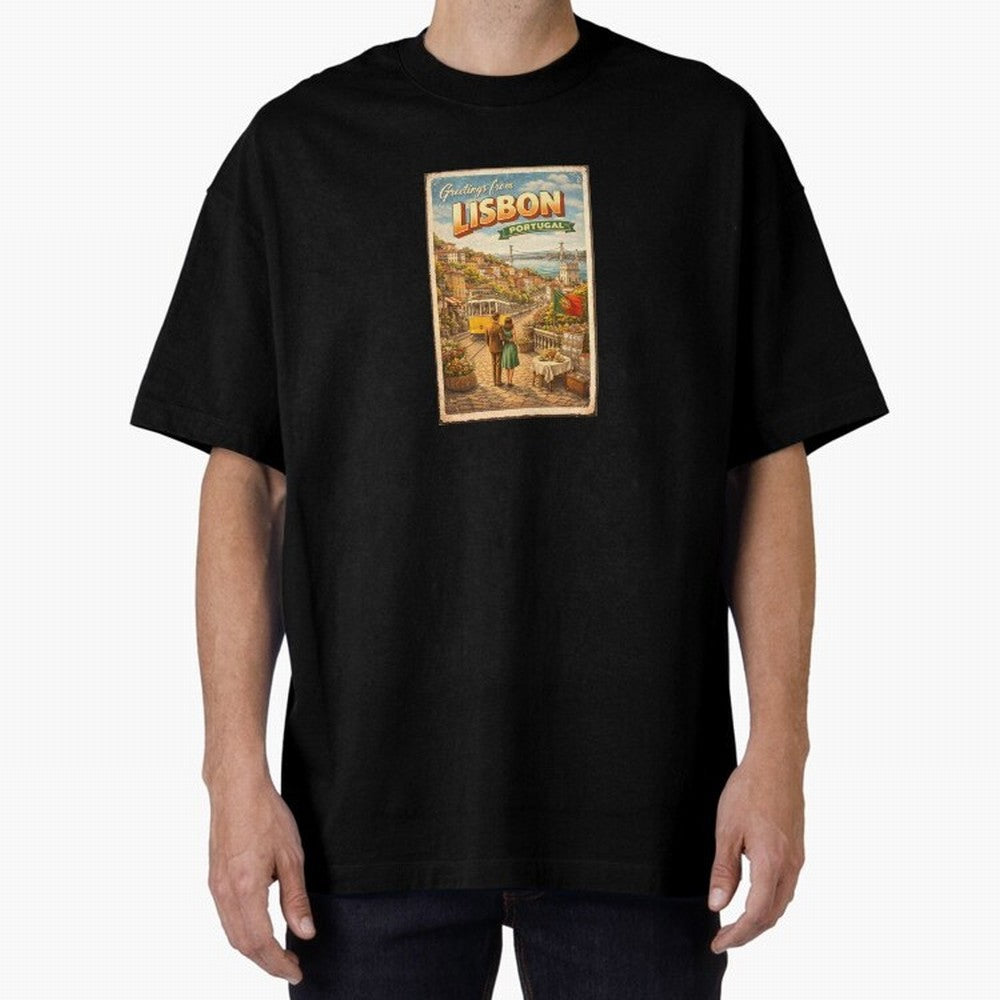 lisbon Oversized T-Shirt Bring Legendary Rivalry Energy to the FIFA World Cup 2026 Journey through Mbappe Highlights, Spain and Netherlands Pride, Football Festival Excitement, Trophy Ambitions, Country Rivalries and Star Player Buzz; Ideal for