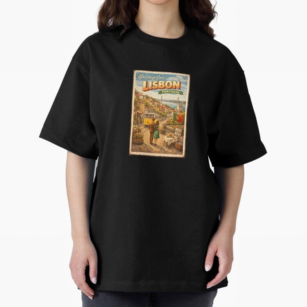lisbon Oversized T-Shirt Bring Legendary Rivalry Energy to the FIFA World Cup 2026 Journey through Mbappe Highlights, Spain and Netherlands Pride, Football Festival Excitement, Trophy Ambitions, Country Rivalries and Star Player Buzz; Ideal for