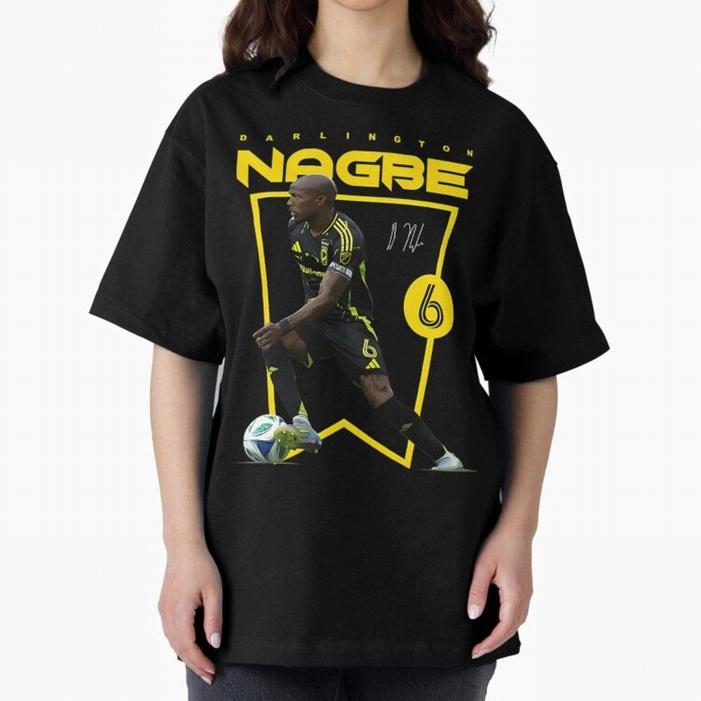 Darlington Nagbe Columbus Crew Oversized T-Shirt Capture Match Day Hype around FIFA World Cup 2026, Messi, CR7 and Mbappe, England, France and Netherlands, Tournament Hype, Historic Matchups, Family Viewing Parties and Global Sports Pride; Perfect